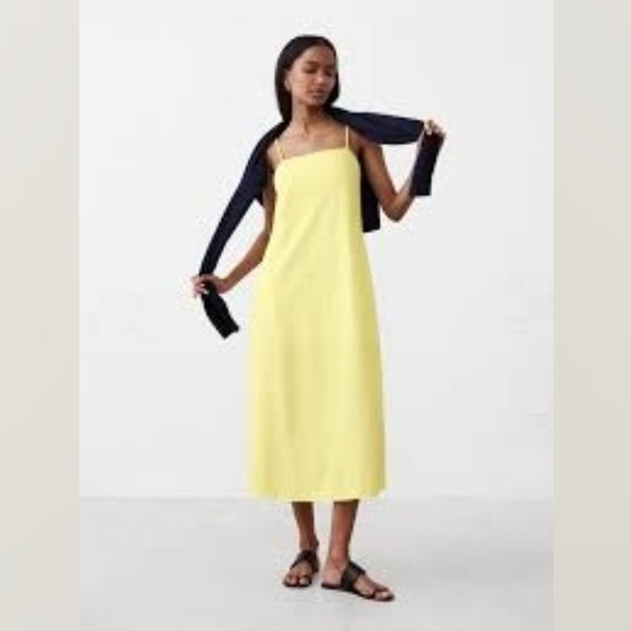 Banana Republic Dresses & Skirts - NWT - Banana Republic Linen Blend "Lime Fizz" Spaghetti Strap Midi Dress - Size